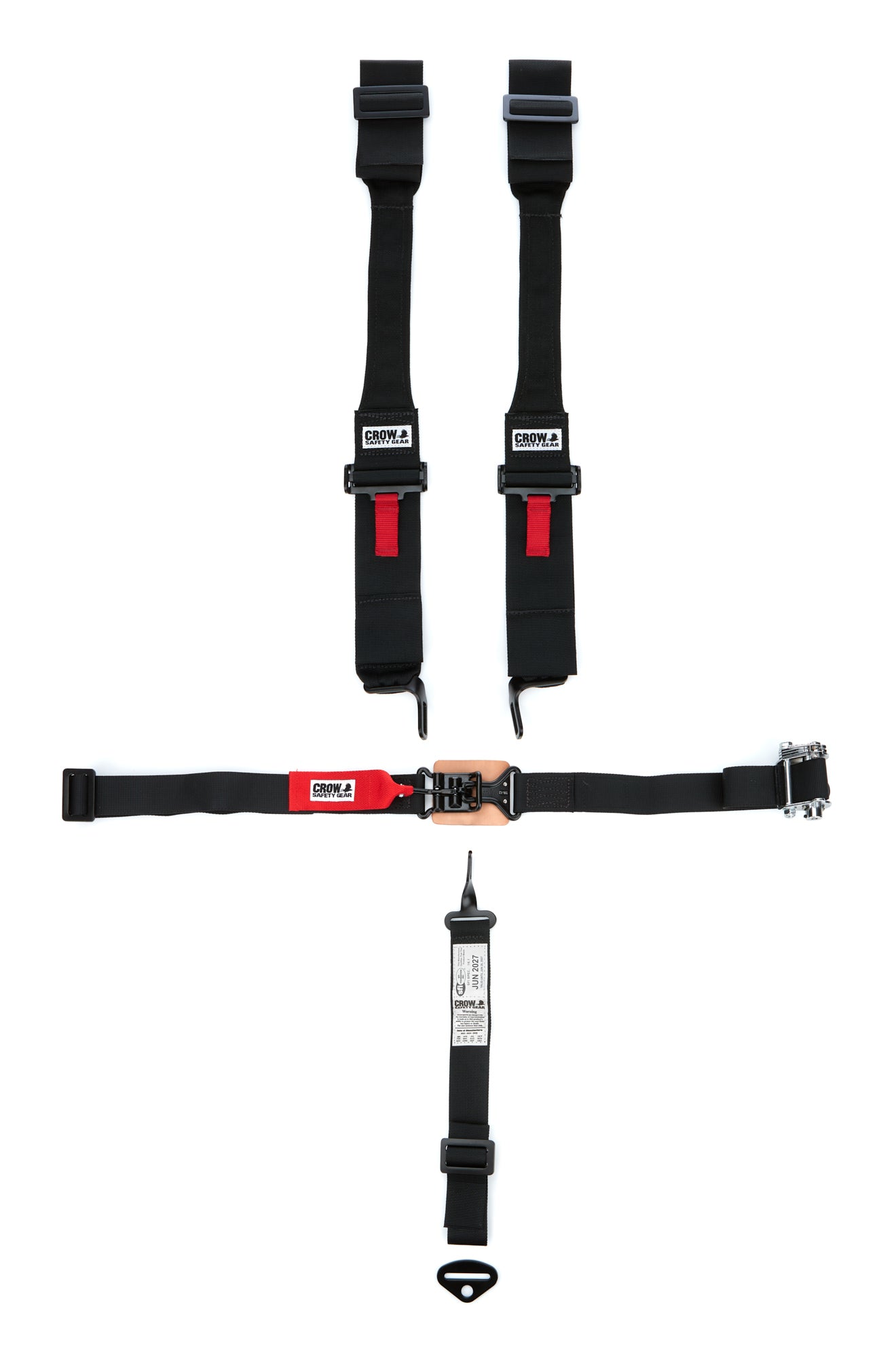 5-Way L&L  W/Ratchet on left side lap belt.  Rig