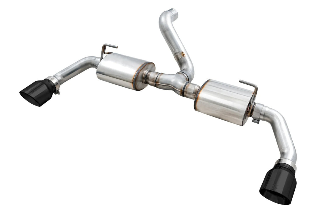 Jeep JL JLU Dual Exhaust Axleback Black Tips