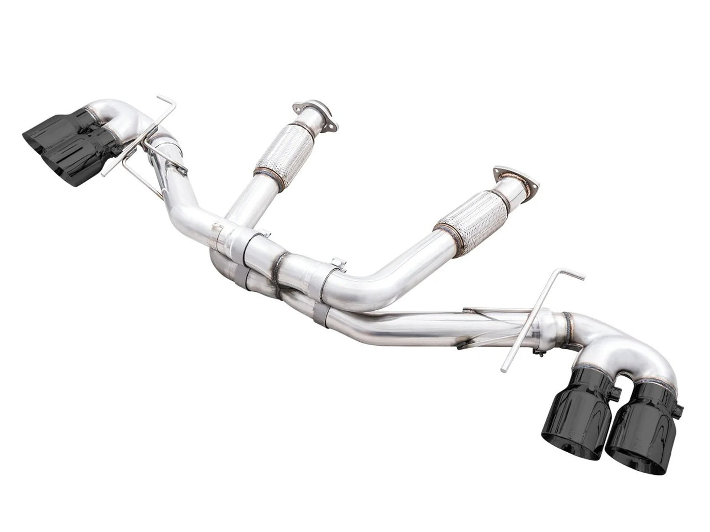 C8 Corvette Exhaust Quad Black Tips