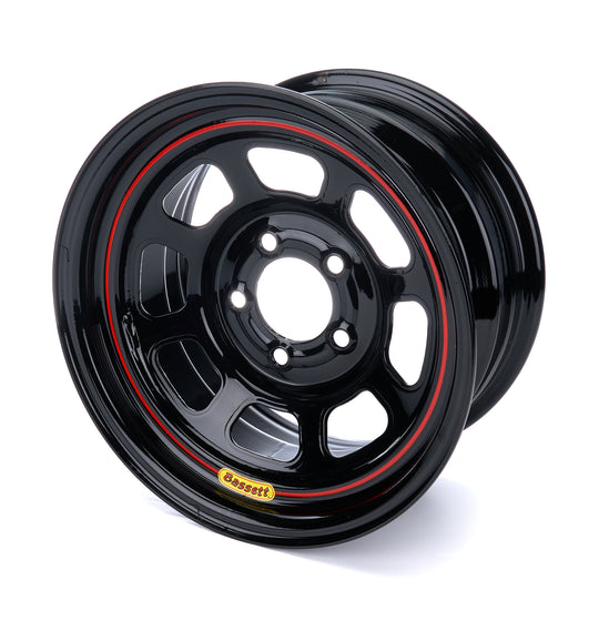 15x8 Wheel D-Hole Black