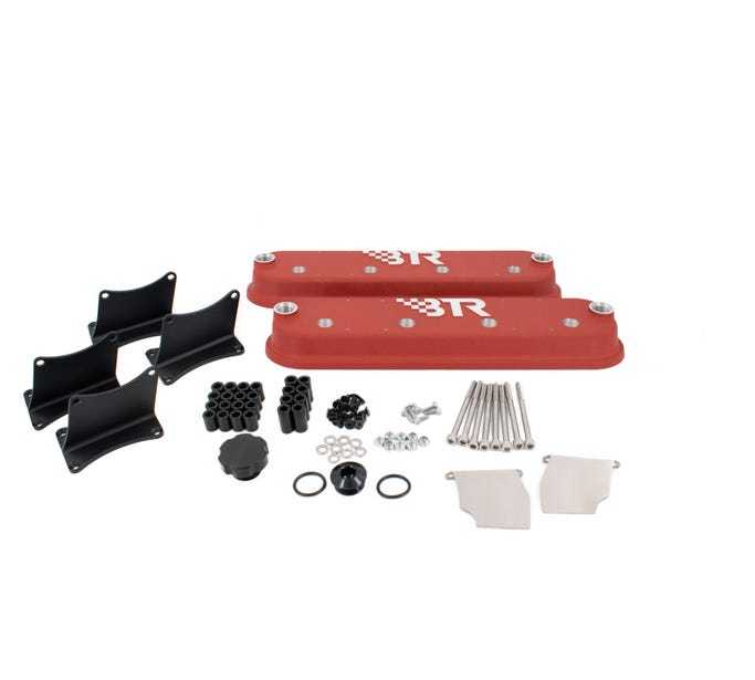 Valve Covers w/Coil Mounts - Red