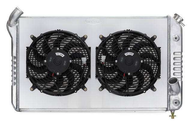 69-72 Corvette Radiator w/ Dual 12in Fan Kit