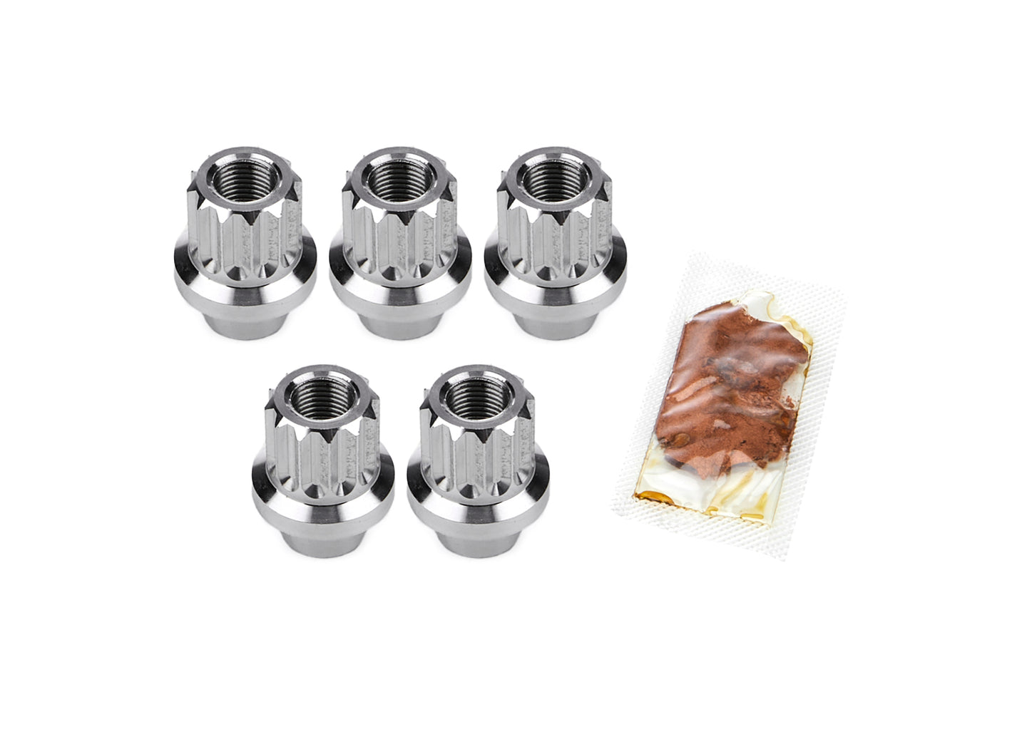 Billet Aluminum 12pt Lug Nuts 1/2 5pk