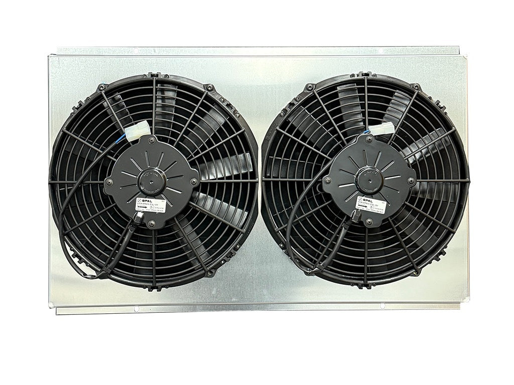 Fan Shroud w/Dual 12in Fans 23-7/8in x 15.5in