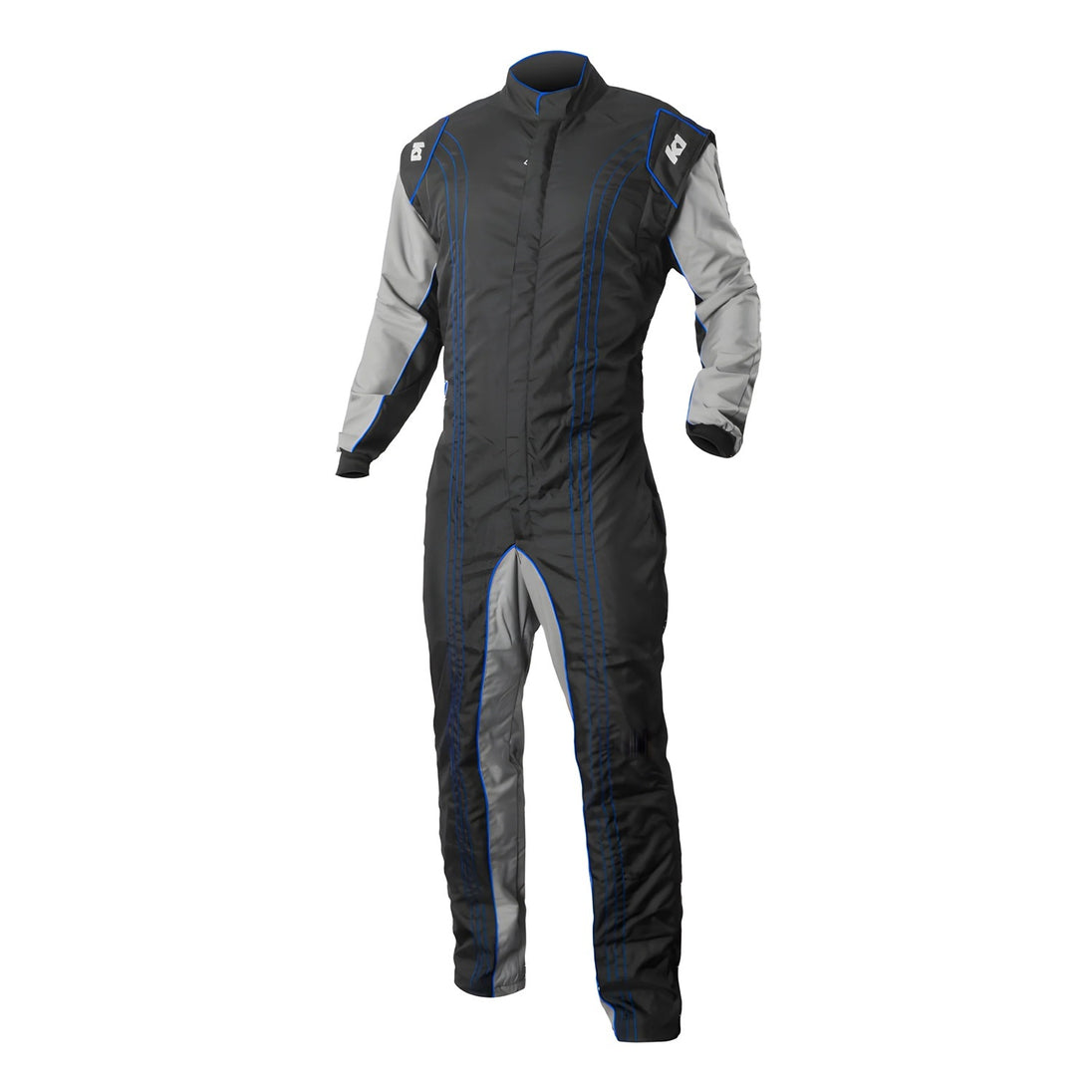 K1 GK2 Adult Karting Sui t - Black  Blue - Large/