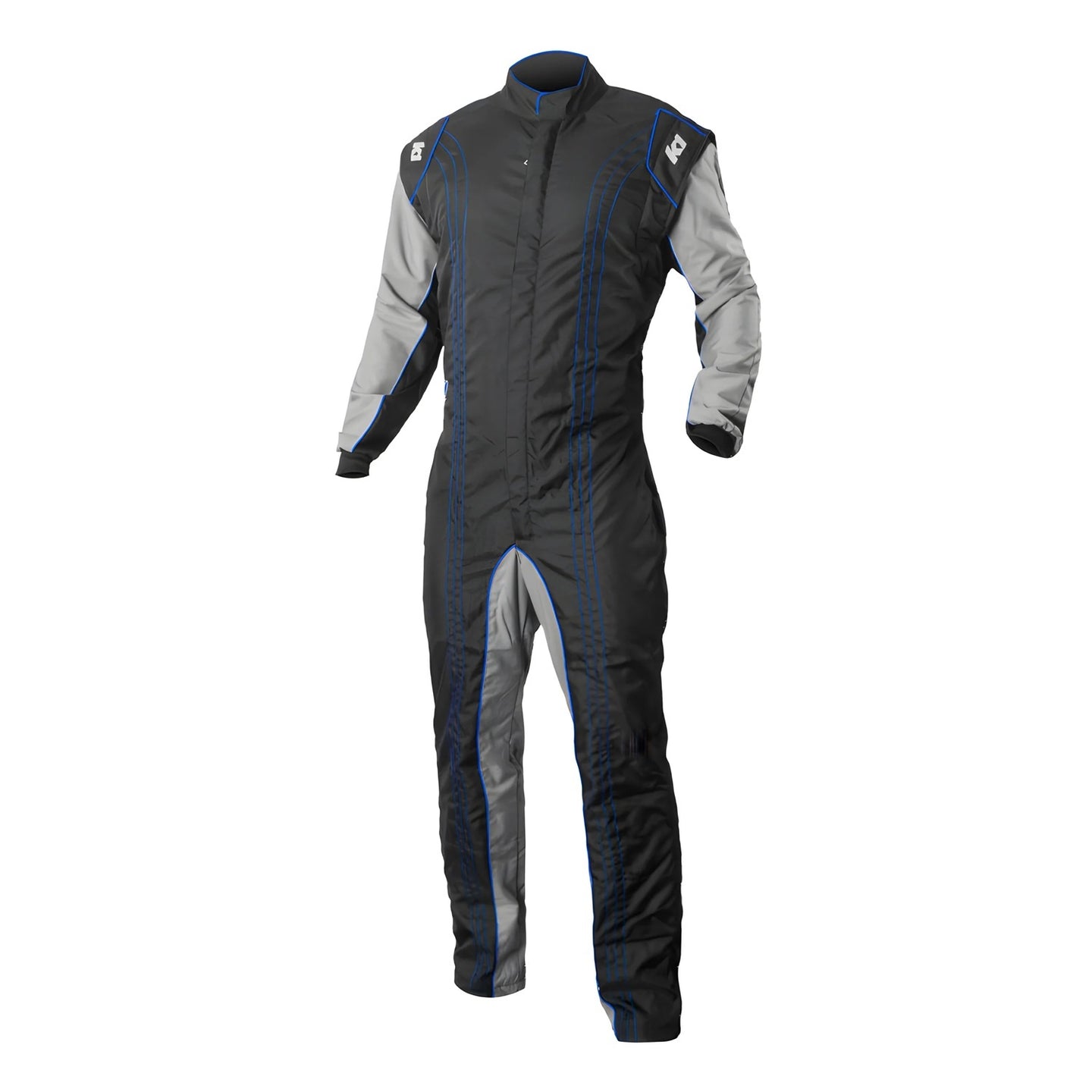 K1 GK2 Adult Karting Sui t - Black  Blue - Large/