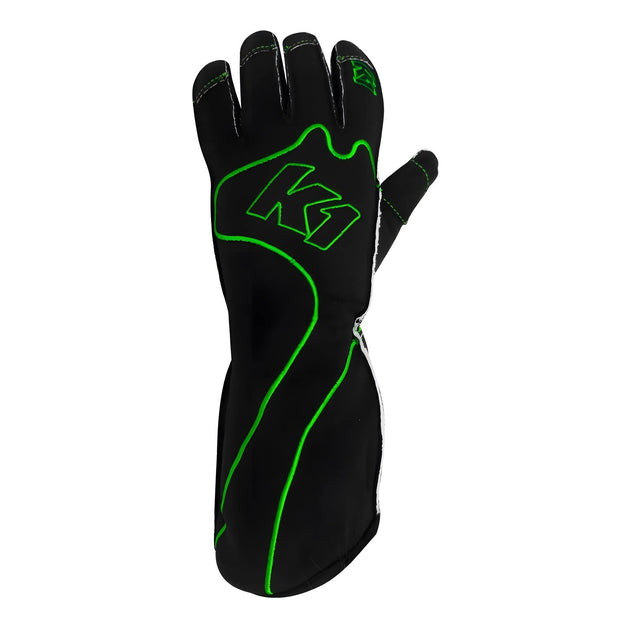 Gloves Karting Adult RS4 X-Large Black/Green