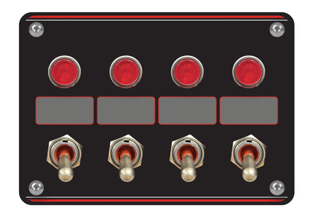 Accessory Panel Black Switch w/Pilot Light
