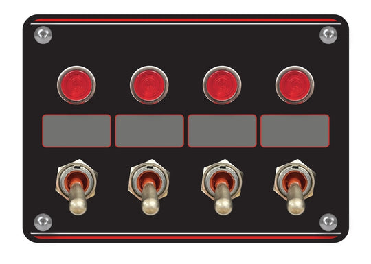 Accessory Panel Black Switch w/Pilot Light