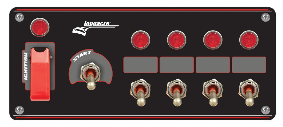 Ignition Panel Black w/4 Acc and Pilot Light