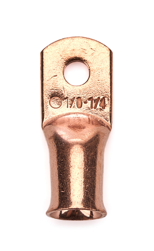 1/0 Gauge Copper Cable End 1/4in Hole Each