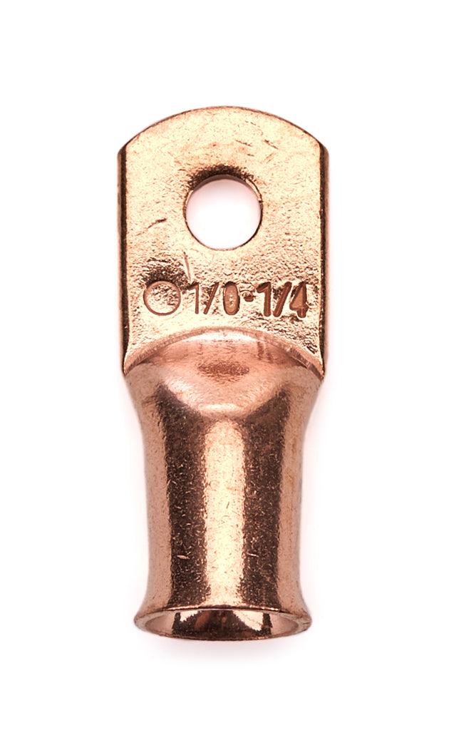 1/0 Gauge Copper Cable End 1/4in Hole Each