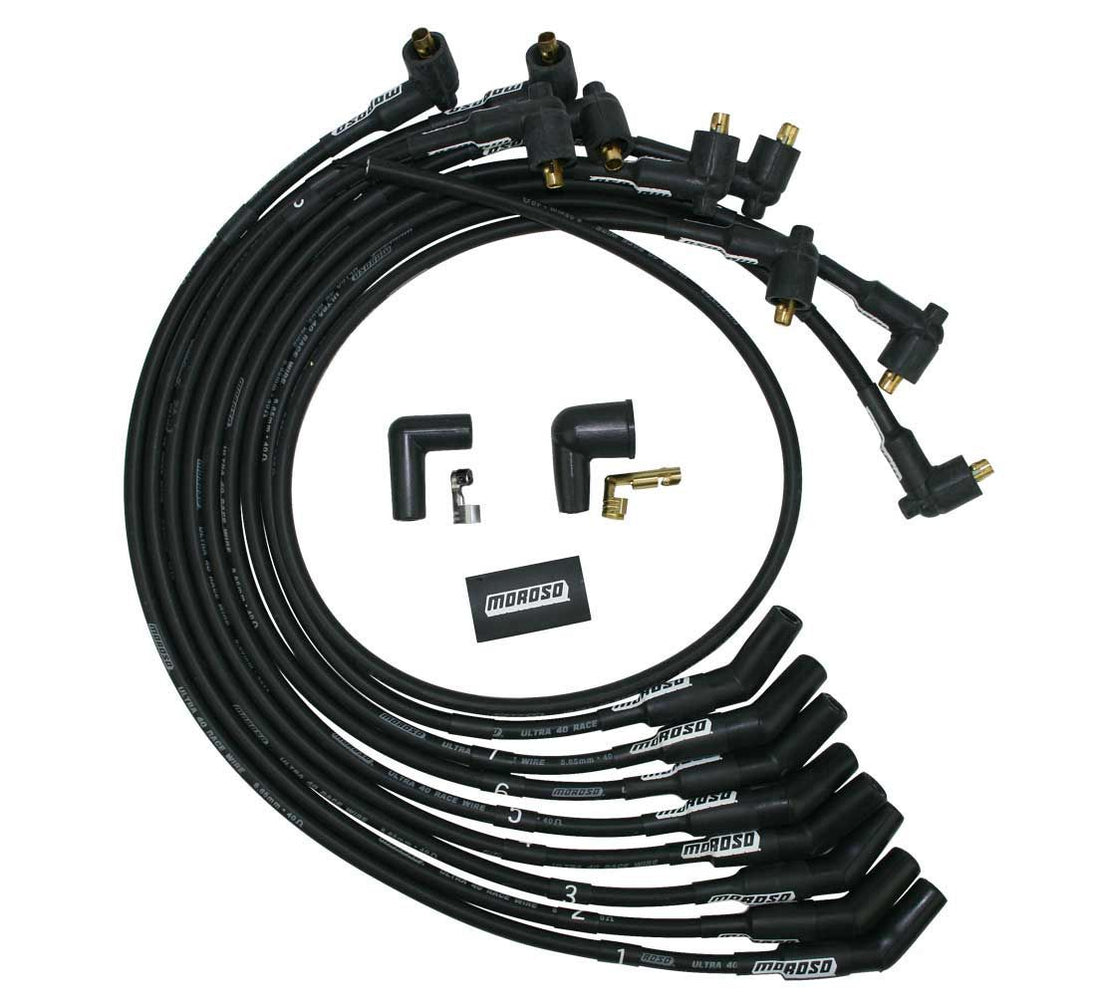 Ultra 40 Plug Wire Set SBF 302  Un-Sleeved Blk