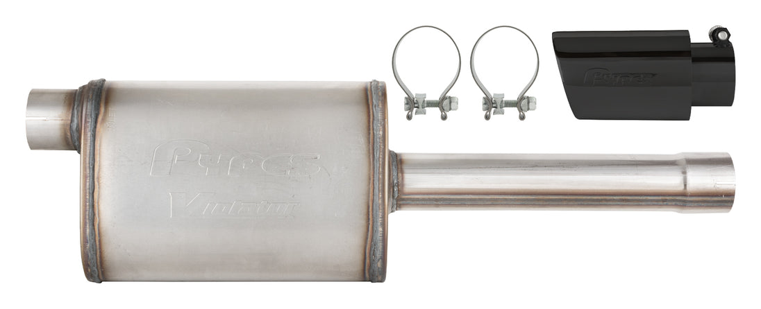 19-25 GM P/U Muffler/Tip Kit Black