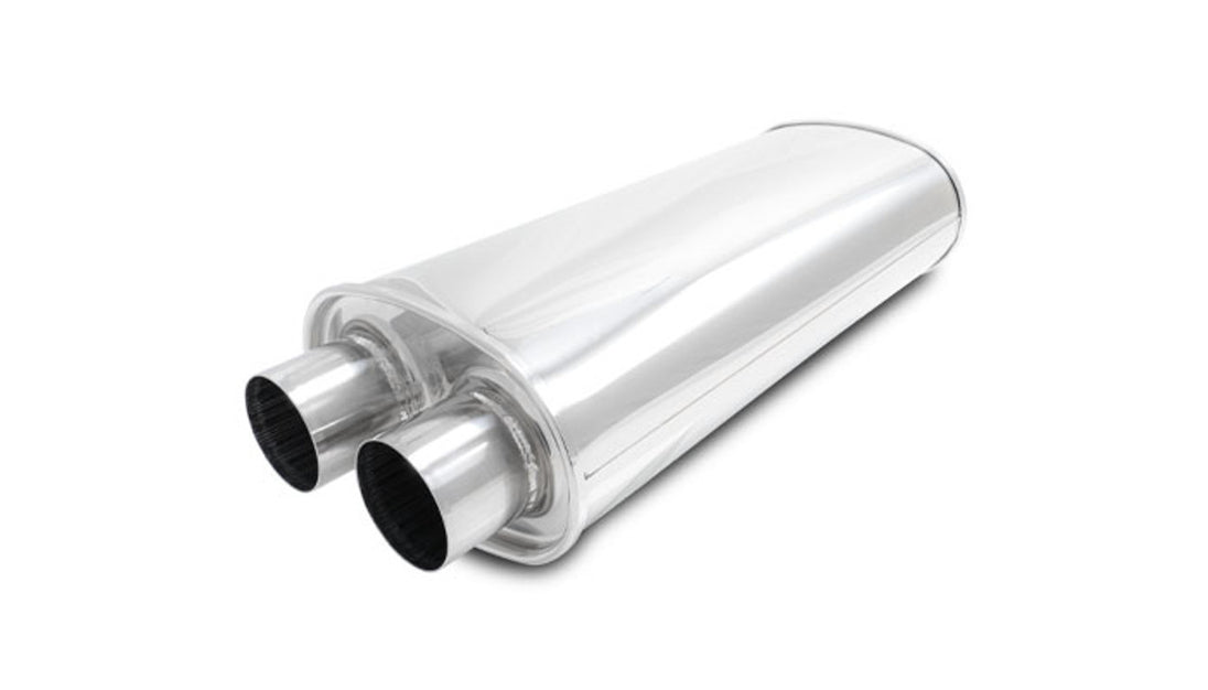 STREETPOWER Oval Muffler 2.50in Inlet/Outlet