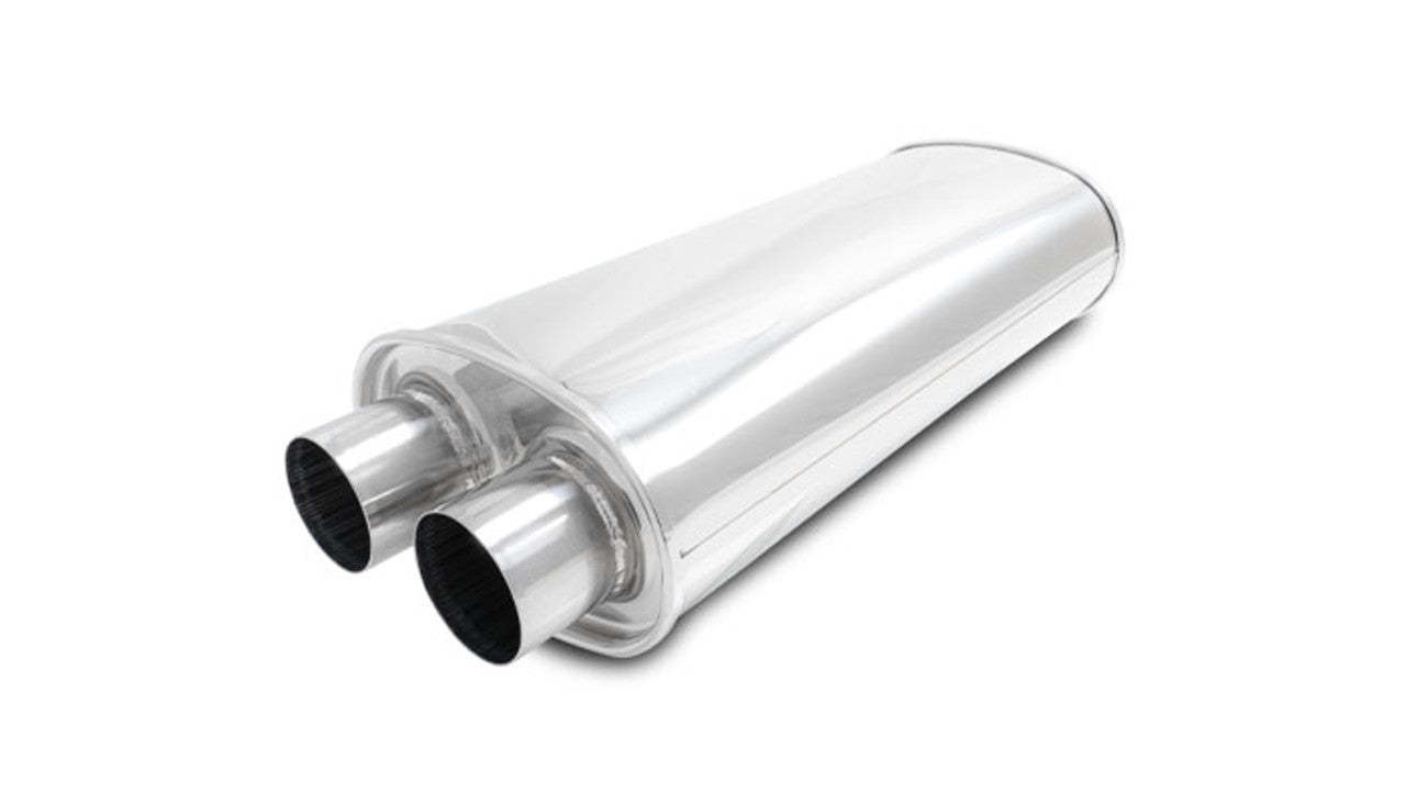 STREETPOWER Oval Muffler 2.50in Inlet/Outlet
