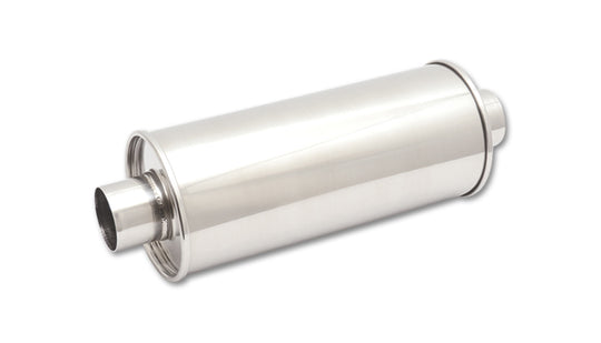 S/S Round Muffler 2.25in In 1.25 Out