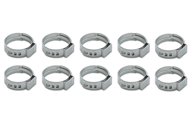 Stainless Steel Pinch Cl amps 16.0-19.2mm 10 Pack