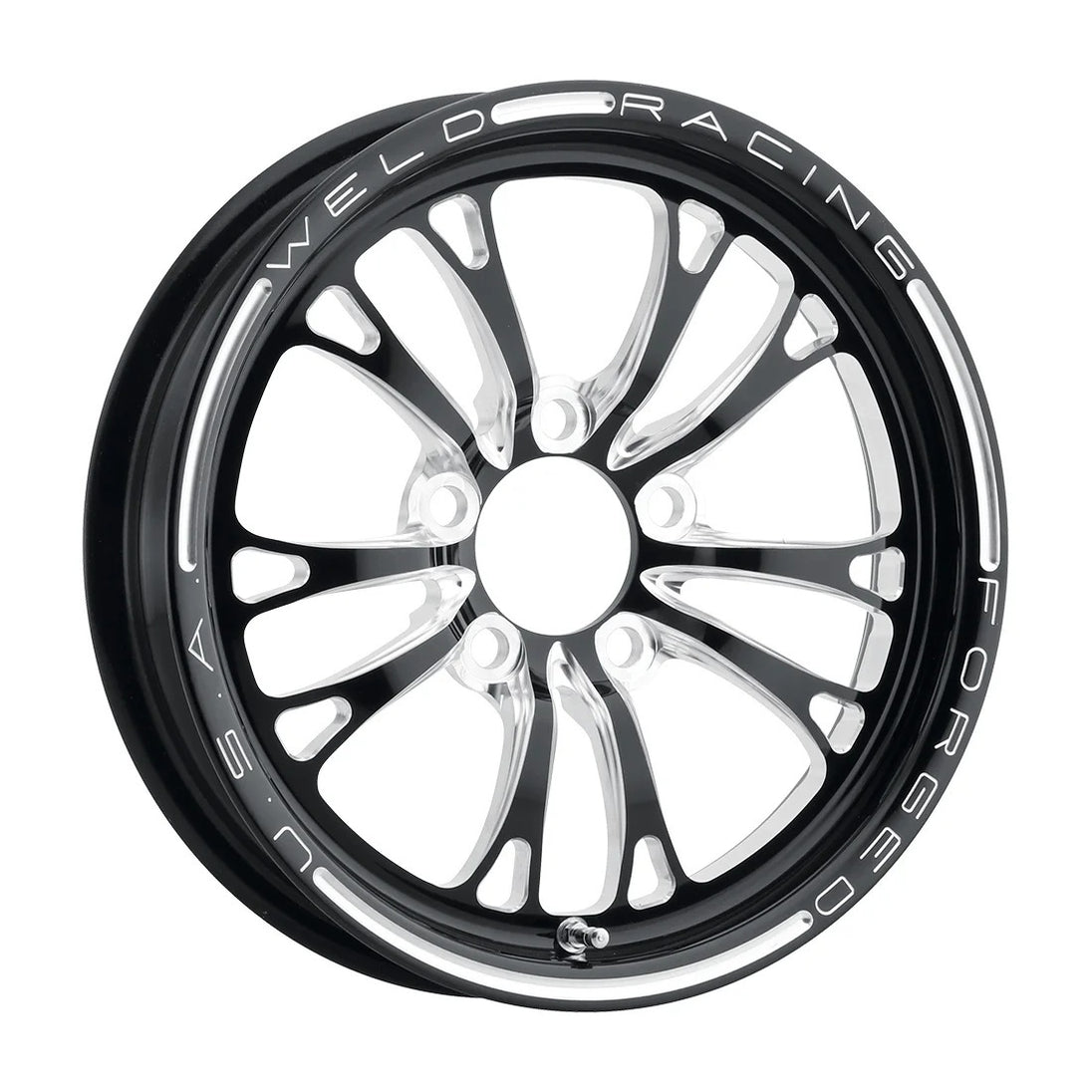 V-Series Frnt Drag Wheel Blk 15x3.5 5x4.75BC 1.75