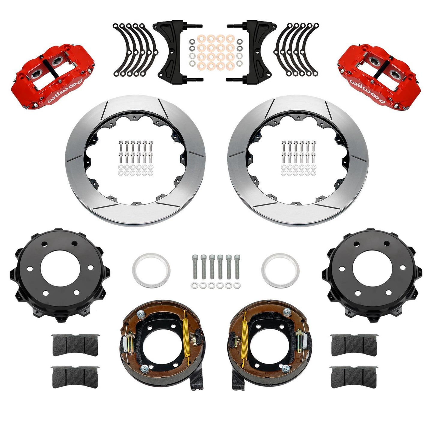 Rear Brake Kit Disc/Drum 71-91 Blazer FNSL4R Red